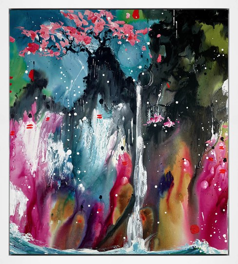 Mountain Travels by Danielle O'Connor Akiyama - Framed Glazed Box Canvas